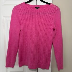 Talbots Vibrant Pink Crew Neck Sweater, petite small